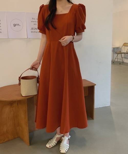 セール スクエアネックボリュームスリーブロングワンピース ワンピース Abitokyo アビトーキョー のファッション セール スクエアネックボリュームスリーブロングワンピース ワンピース Abitokyo アビトーキョー のファッション