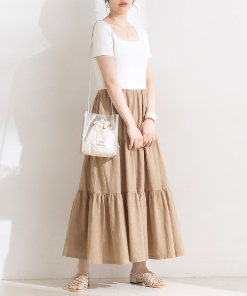 Newlyme(ニューリーミー)の「リブティアードワンピース(ワンピース・レディース・ブラック/ホワイト・MEDIUM/LARGE)」の1枚目の写真