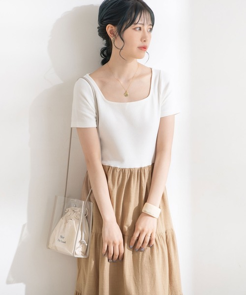 Newlyme(ニューリーミー)の「リブティアードワンピース(ワンピース・レディース・ブラック/ホワイト・MEDIUM/LARGE)」の3枚目の写真