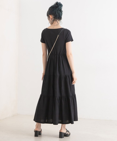 Newlyme(ニューリーミー)の「リブティアードワンピース(ワンピース・レディース・ブラック/ホワイト・MEDIUM/LARGE)」の9枚目の写真