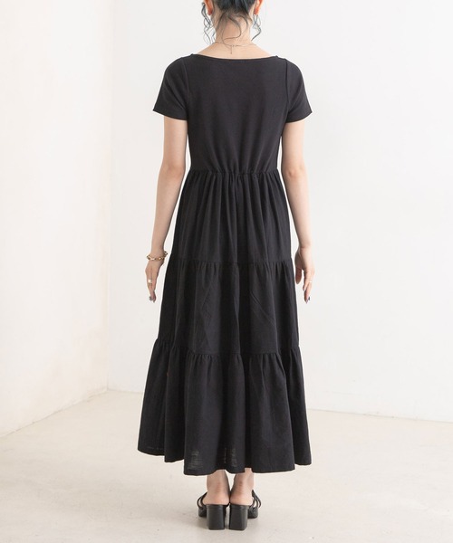 Newlyme(ニューリーミー)の「リブティアードワンピース(ワンピース・レディース・ブラック/ホワイト・MEDIUM/LARGE)」の14枚目の写真