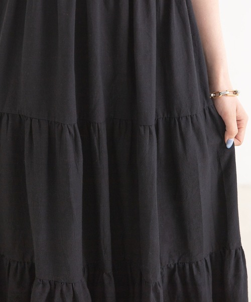 Newlyme(ニューリーミー)の「リブティアードワンピース(ワンピース・レディース・ブラック/ホワイト・MEDIUM/LARGE)」の8枚目の写真