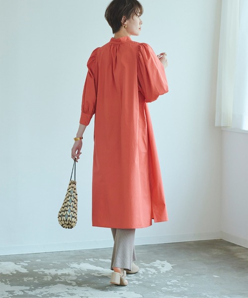 titivate(ティティベイト)の「ハーフスリーブシャツワンピース(シャツワンピース・レディース・ホワイト/ライトベージュ/ブラック/オレンジ・M)」の20枚目の写真