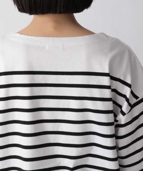 LOWRYS FARM（ローリーズファーム）の「ＵＳＡボーダーＳＳ　949103（Tシャツ/カットソー・レディース・ブラック/ネイビー/パープル/ピンク/オレンジ・FREE）」の13枚目の写真