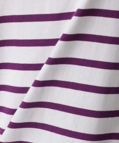 LOWRYS FARM（ローリーズファーム）の「ＵＳＡボーダーＳＳ　949103（Tシャツ/カットソー・レディース・ブラック/ネイビー/パープル/ピンク/オレンジ・FREE）」の18枚目の写真