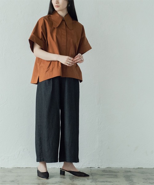 miette（ミエット）の「ﾃﾞｻﾞｲﾝｶﾗｰﾄﾞﾙﾏﾝﾜｲﾄﾞ比翼ｼｬﾂ（シャツ/ブラウス・レディース・ベージュ/ブラウン/オフホワイト・F）」の17枚目の写真