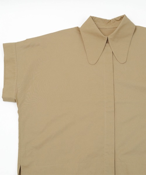 miette（ミエット）の「ﾃﾞｻﾞｲﾝｶﾗｰﾄﾞﾙﾏﾝﾜｲﾄﾞ比翼ｼｬﾂ（シャツ/ブラウス・レディース・ベージュ/ブラウン/オフホワイト・F）」の20枚目の写真