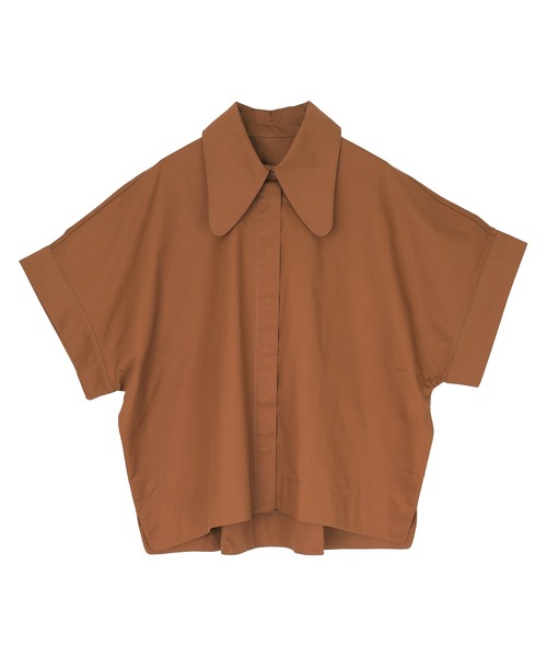 miette（ミエット）の「ﾃﾞｻﾞｲﾝｶﾗｰﾄﾞﾙﾏﾝﾜｲﾄﾞ比翼ｼｬﾂ（シャツ/ブラウス・レディース・ベージュ/ブラウン/オフホワイト・F）」の6枚目の写真