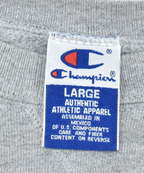 Champion（チャンピオン）の「【ヴィンテージ古着】Champion/チャンピオン ロゴ刺繍 クルーネックスウェット（スウェット・メンズ・グレー・LARGE）」の3枚目の写真