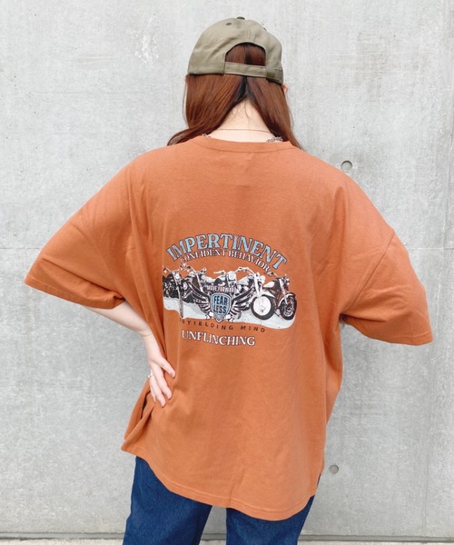 nemne store（ネンネストア）の「のびのびといきるアソートプリントTシャツ（Tシャツ/カットソー・レディース・ホワイト/ベージュ/オフホワイト/オレンジ/ブルー/アイボリー/ベージュ系その他/スミクロ・フリー）」の8枚目の写真