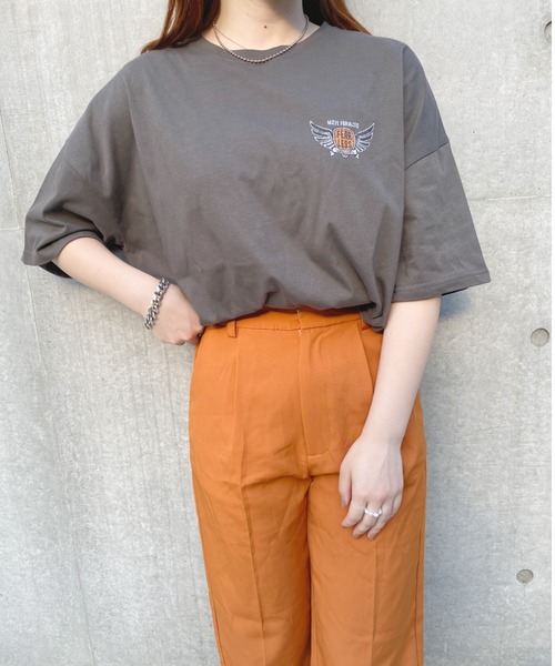 nemne store（ネンネストア）の「のびのびといきるアソートプリントTシャツ（Tシャツ/カットソー・レディース・ホワイト/ベージュ/オフホワイト/オレンジ/ブルー/アイボリー/ベージュ系その他/スミクロ・フリー）」の18枚目の写真