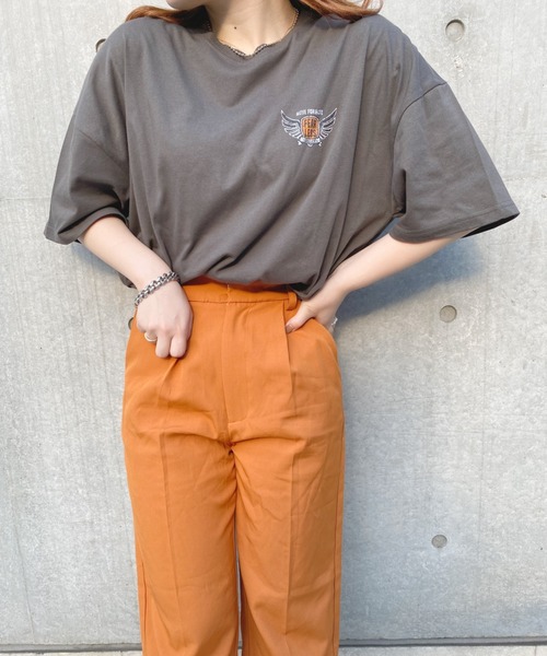 nemne store（ネンネストア）の「のびのびといきるアソートプリントTシャツ（Tシャツ/カットソー・レディース・ホワイト/ベージュ/オフホワイト/オレンジ/ブルー/アイボリー/ベージュ系その他/スミクロ・フリー）」の19枚目の写真