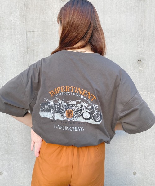 nemne store（ネンネストア）の「のびのびといきるアソートプリントTシャツ（Tシャツ/カットソー・レディース・ホワイト/ベージュ/オフホワイト/オレンジ/ブルー/アイボリー/ベージュ系その他/スミクロ・フリー）」の21枚目の写真