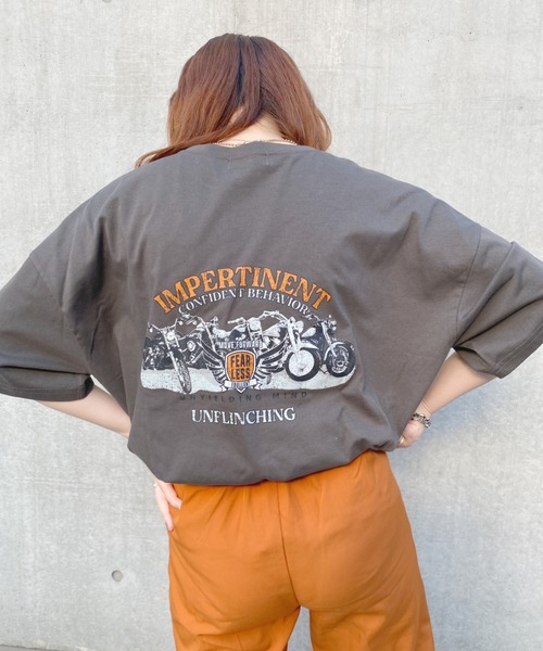 nemne store（ネンネストア）の「のびのびといきるアソートプリントTシャツ（Tシャツ/カットソー・レディース・ホワイト/ベージュ/オフホワイト/オレンジ/ブルー/アイボリー/ベージュ系その他/スミクロ・フリー）」の22枚目の写真