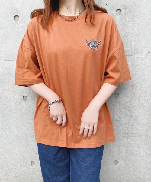 nemne store（ネンネストア）の「のびのびといきるアソートプリントTシャツ（Tシャツ/カットソー・レディース・ホワイト/ベージュ/オフホワイト/オレンジ/ブルー/アイボリー/ベージュ系その他/スミクロ・フリー）」の9枚目の写真