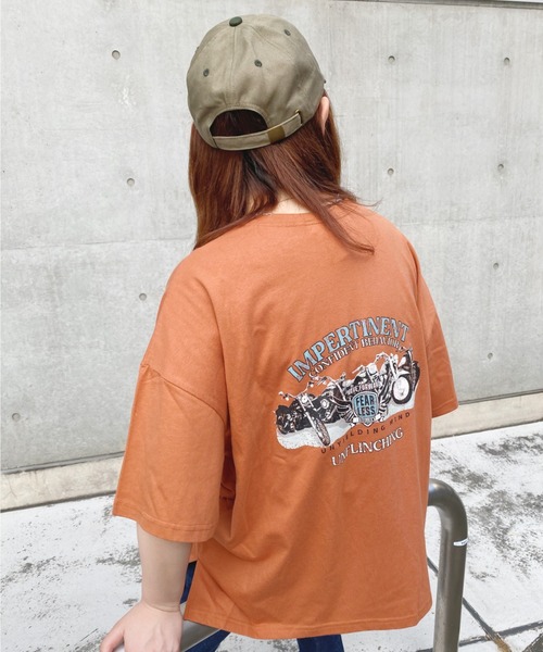 nemne store（ネンネストア）の「のびのびといきるアソートプリントTシャツ（Tシャツ/カットソー・レディース・ホワイト/ベージュ/オフホワイト/オレンジ/ブルー/アイボリー/ベージュ系その他/スミクロ・フリー）」の12枚目の写真