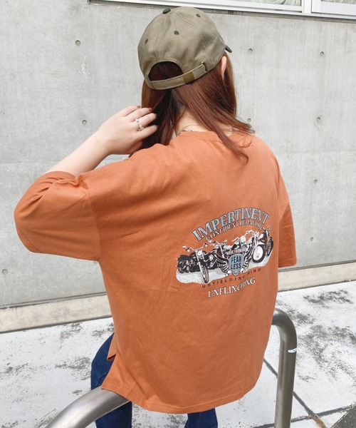 nemne store（ネンネストア）の「のびのびといきるアソートプリントTシャツ（Tシャツ/カットソー・レディース・ホワイト/ベージュ/オフホワイト/オレンジ/ブルー/アイボリー/ベージュ系その他/スミクロ・フリー）」の13枚目の写真