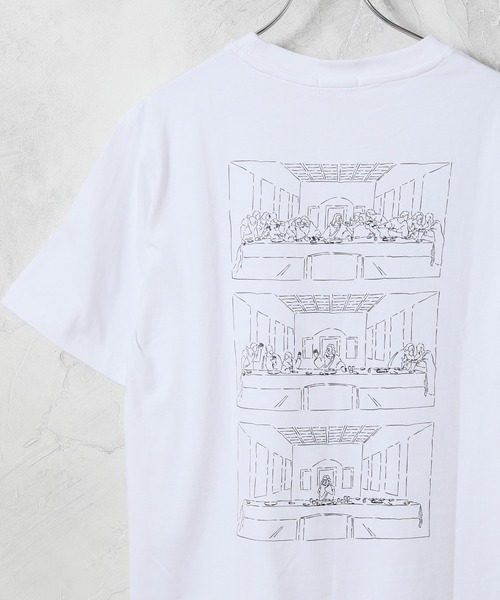 ALWAYS GOOD TIME(オルウェイズグッドタイム)の「【OVAL DICE/オーバルダイス】アートワークプリントTシャツ(ザ・トゥエルブ・アポストルズ)(Tシャツ/カットソー・メンズ・ホワイト/ブラック/ベージュ/サックスブルー・LL/M/L)」の2枚目の写真