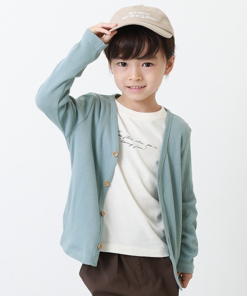 devirock(デビロック)の「無地リブVネックカーディガン(カーディガン/ボレロ・キッズ・カーキ/ブルー系その他2/ネイビー/ブルー系その他/ヘザーチャコール/チャコール/ダークグリーン/ラベンダー/スモークピンク/ワイン/パープル系その他/モカ/ブラック/ライトブラウン・80cm/90cm/100cm/110cm/120cm/130cm/140cm/150cm/160cm)」の11枚目の写真