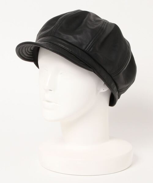 NEW YORK HAT（ニューヨークハット）の「【NEW YORK HAT/ニューヨークハット】（UN）LAMBSKIN SPITFIRE（ハンチング/ベレー帽・メンズ・ブラック/ブラウン・LARGE/X-LARGE）」の2枚目の写真