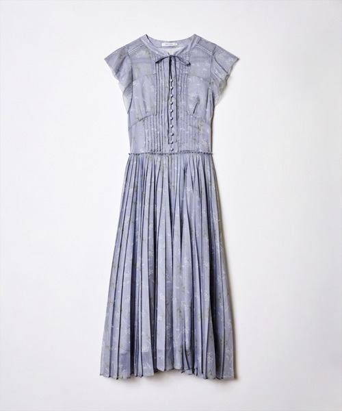 REDYAZEL（レディアゼル）の「シアーピンタックプリーツワンピース（ワンピース・レディース・イエロー/グレー/ネイビー/ミント・SMALL/MEDIUM）」の2枚目の写真