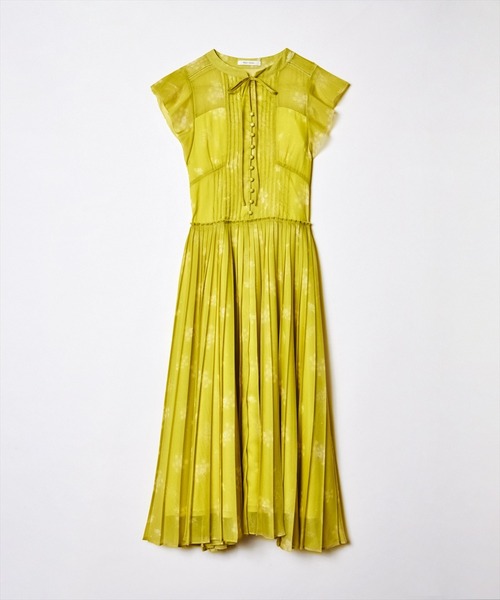 REDYAZEL（レディアゼル）の「シアーピンタックプリーツワンピース（ワンピース・レディース・イエロー/グレー/ネイビー/ミント・SMALL/MEDIUM）」の11枚目の写真