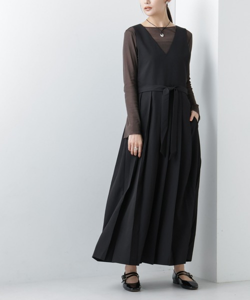 セール】【WEB限定】プリーツジャンパースカート ノースリーブ