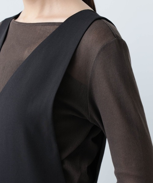 NANO universe（ナノユニバース）の「【WEB限定】プリーツジャンパースカート ノースリーブ（ジャンパースカート・レディース・カーキ/ブラック/ベージュ・マルチサイズ）」の9枚目の写真