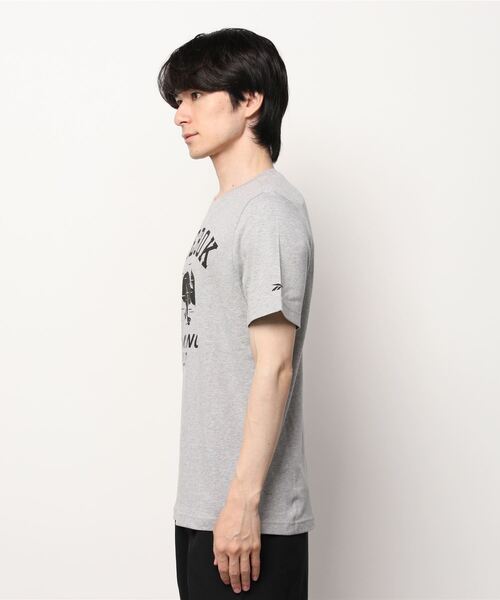 Reebok(リーボック)の「ランニング ノベルティ グラフィック Tシャツ / Running Novelty Graphic T-Shirt(Tシャツ/カットソー・メンズ・ヘザーグレー/ブラック・SMALL/MEDIUM/LARGE/X-LARGE/XX-LARGE/X-SMALL/XXX-LARGE)」の8枚目の写真