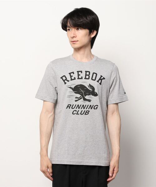 Reebok(リーボック)の「ランニング ノベルティ グラフィック Tシャツ / Running Novelty Graphic T-Shirt(Tシャツ/カットソー・メンズ・ヘザーグレー/ブラック・SMALL/MEDIUM/LARGE/X-LARGE/XX-LARGE/X-SMALL/XXX-LARGE)」の7枚目の写真