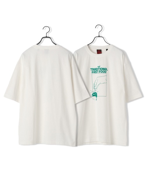 RAGEBLUE（レイジブルー）の「【築地銀だこ】コラボプリントTシャツ/959781（Tシャツ/カットソー・メンズ・ブラック系その他/ブラック/ベージュ/その他4/その他5/ダークブラウン/グリーン/オフホワイト/ホワイト/レッド/グレー系その他・MEDIUM/LARGE）」の2枚目の写真