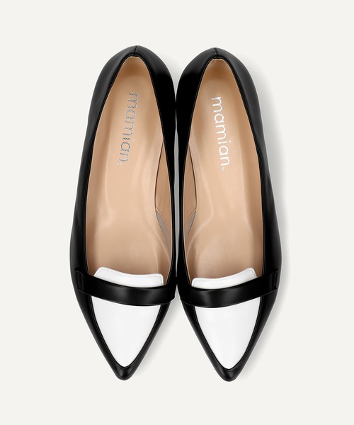 MAMIAN（マミアン）の「甲浅 ポインテッドトゥ ローファー（ローファー・レディース・ブラック系その他3/シルバー/シルバー系その他/ブラック×ホワイト/ダークブラウン/ブラウン/ブラック系その他4・24.5cm/23.5cm/22.0cm/23.0cm/25.0cm/21.5cm/24.0cm/22.5cm/25.5cm）」の9枚目の写真