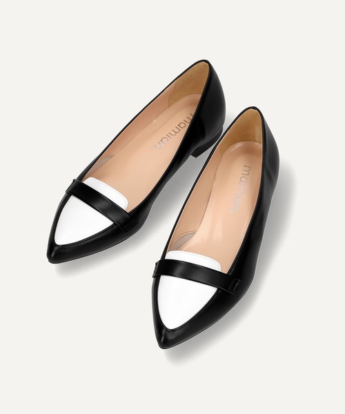 MAMIAN（マミアン）の「甲浅 ポインテッドトゥ ローファー（ローファー・レディース・ブラック系その他3/シルバー/シルバー系その他/ブラック×ホワイト/ダークブラウン/ブラウン/ブラック系その他4・24.5cm/23.5cm/22.0cm/23.0cm/25.0cm/21.5cm/24.0cm/22.5cm/25.5cm）」の12枚目の写真