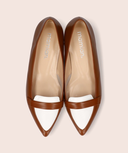 MAMIAN（マミアン）の「甲浅 ポインテッドトゥ ローファー（ローファー・レディース・ブラック系その他3/シルバー/シルバー系その他/ブラック×ホワイト/ダークブラウン/ブラウン/ブラック系その他4・24.5cm/23.5cm/22.0cm/23.0cm/25.0cm/21.5cm/24.0cm/22.5cm/25.5cm）」の14枚目の写真