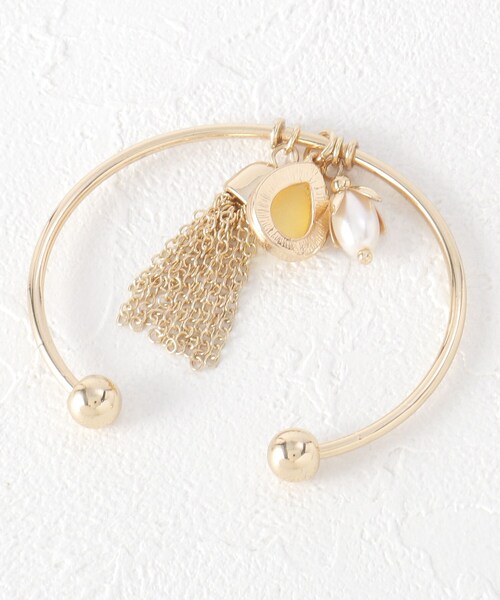 LAURA ASHLEY(ローラアシュレイ)の「◆イエローストーンタッセルバングル(ブレスレット・レディース・ゴールド・00)」の3枚目の写真