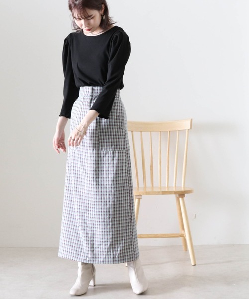 Cheek（チーク）の「パワショル２ＷａｙリブＴＯＰＳ（Tシャツ/カットソー・レディース・ブラック/ベージュ/ブラウン・FREE）」の17枚目の写真