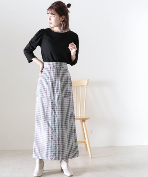 Cheek（チーク）の「パワショル２ＷａｙリブＴＯＰＳ（Tシャツ/カットソー・レディース・ブラック/ベージュ/ブラウン・FREE）」の19枚目の写真