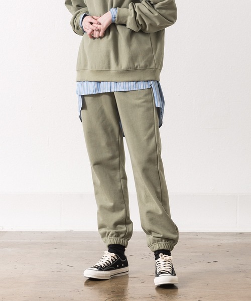 ALLUMER（アリュメール）の「スウェットジョガーパンツ（スウェットパンツ・レディース・ブラック/ベージュ/ピンク/グリーン/アイボリー/サンドベージュ・1）」の5枚目の写真