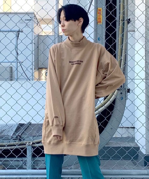 MILKFED.(ミルクフェド)の「MINI EMBROIDERED SWEAT DRESS(ワンピース・レディース・ベージュ/オフホワイト/ブラック/ライトグリーン・ONE SIZE)」の1枚目の写真