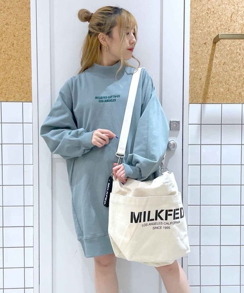 MILKFED.(ミルクフェド)の「MINI EMBROIDERED SWEAT DRESS(ワンピース・レディース・ベージュ/オフホワイト/ブラック/ライトグリーン・ONE SIZE)」の4枚目の写真