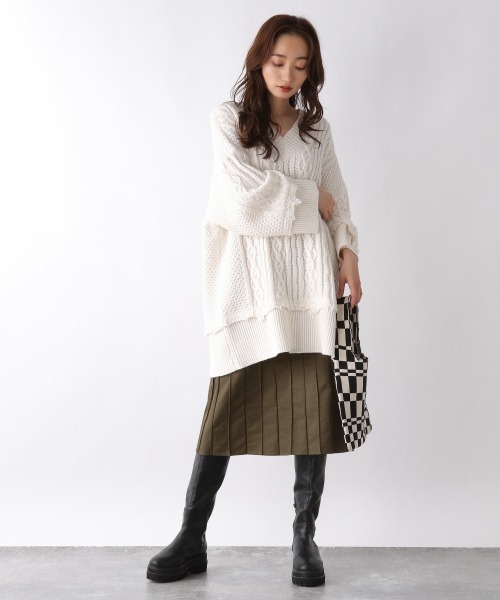 JEANASIS(ジーナシス)の「コットンナイロンピンタックプリーツスカート/237807(スカート・レディース・ベージュ/カーキ・SMALL/MEDIUM)」の17枚目の写真