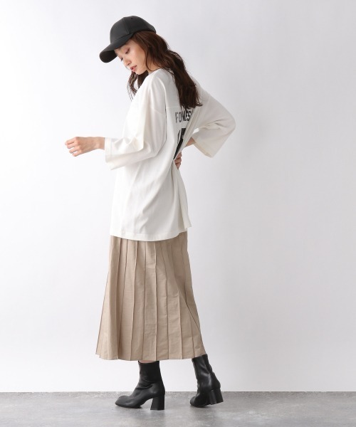 JEANASIS(ジーナシス)の「コットンナイロンピンタックプリーツスカート/237807(スカート・レディース・ベージュ/カーキ・SMALL/MEDIUM)」の7枚目の写真