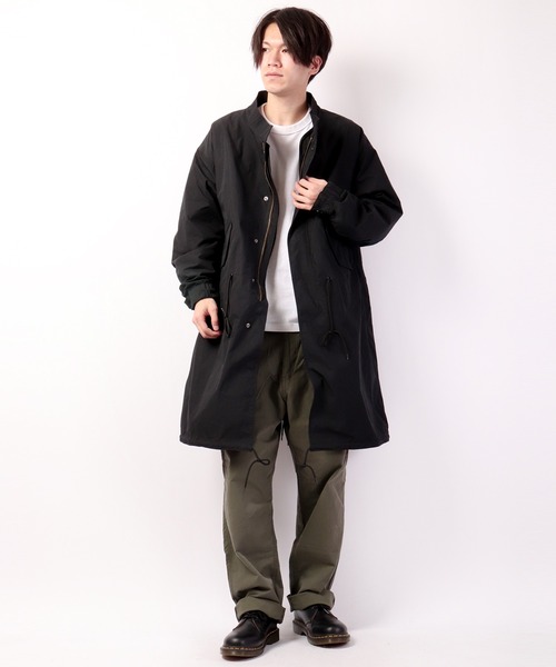 Revo.(レボ)の「コットンナイロンツイルスタンドカラーモッズコート(モッズコート・メンズ・ブラック/オリーブ/アイボリー・M/L)」の3枚目の写真