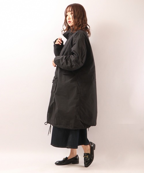 Revo.(レボ)の「コットンナイロンツイルスタンドカラーモッズコート(モッズコート・メンズ・ブラック/オリーブ/アイボリー・M/L)」の8枚目の写真