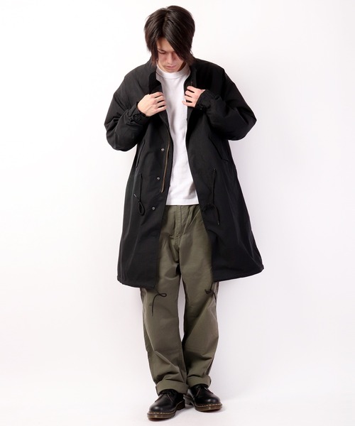 Revo.(レボ)の「コットンナイロンツイルスタンドカラーモッズコート(モッズコート・メンズ・ブラック/オリーブ/アイボリー・M/L)」の10枚目の写真