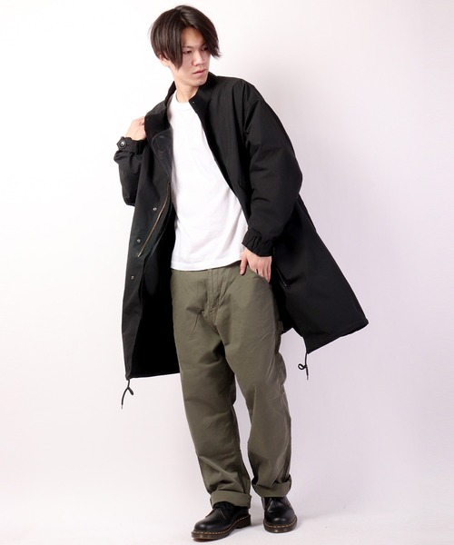 Revo.(レボ)の「コットンナイロンツイルスタンドカラーモッズコート(モッズコート・メンズ・ブラック/オリーブ/アイボリー・M/L)」の12枚目の写真