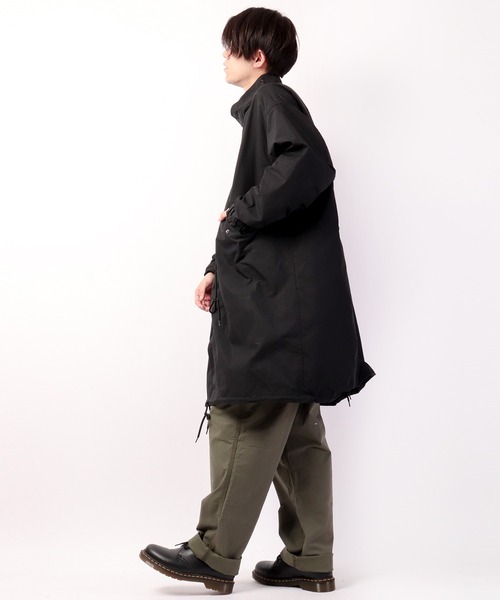 Revo.(レボ)の「コットンナイロンツイルスタンドカラーモッズコート(モッズコート・メンズ・ブラック/オリーブ/アイボリー・M/L)」の13枚目の写真