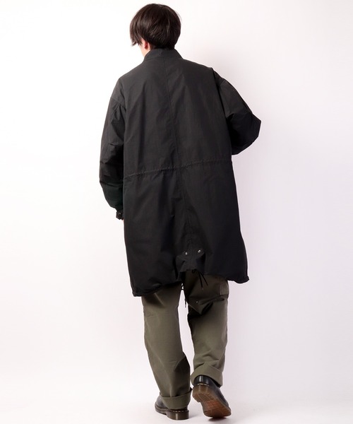 Revo.(レボ)の「コットンナイロンツイルスタンドカラーモッズコート(モッズコート・メンズ・ブラック/オリーブ/アイボリー・M/L)」の14枚目の写真
