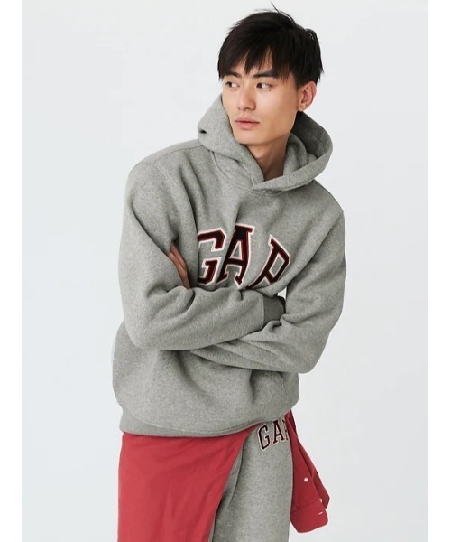 GAP（ギャップ）の「GAPロゴ カーボナイズドフリース オーバーパーカー（パーカー・メンズ・ブラック/ネイビー/グレー/ホワイト系その他・S/M/L/XS/XXS/XL）」の11枚目の写真