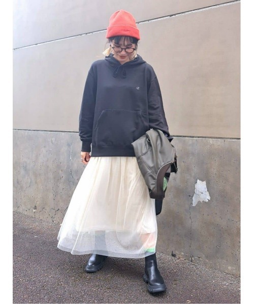 Champion(チャンピオン)の「【Champion】ムジパーカースウェット(スウェット・メンズ・ベージュ/パープル/ホワイト/グレー/ブラック/ロイヤルブルー/グリーン/オレンジ/オフホワイト/サックスブルー・S/M/XL/L)」の22枚目の写真